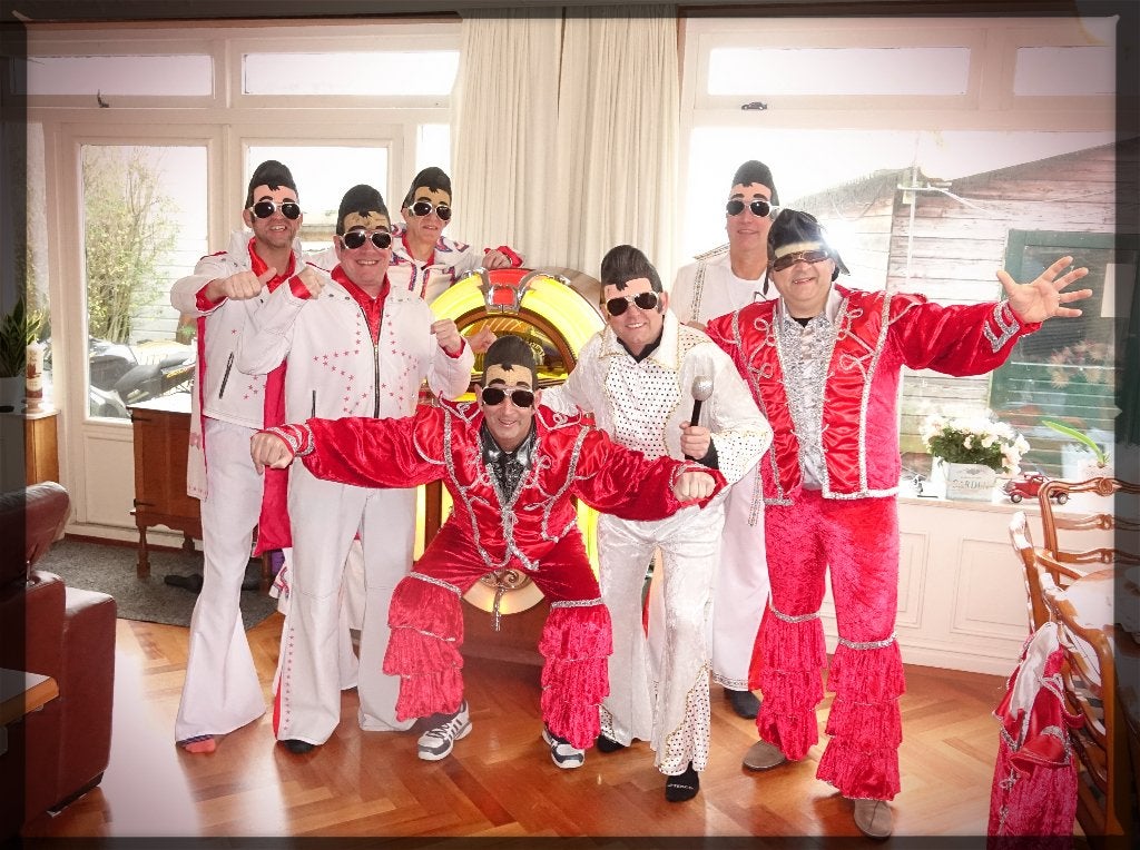 Elvis kleding te huur, compleet voor max €22 pp, Ophalen, Zo goed als nieuw, Overige maten, Kleding
