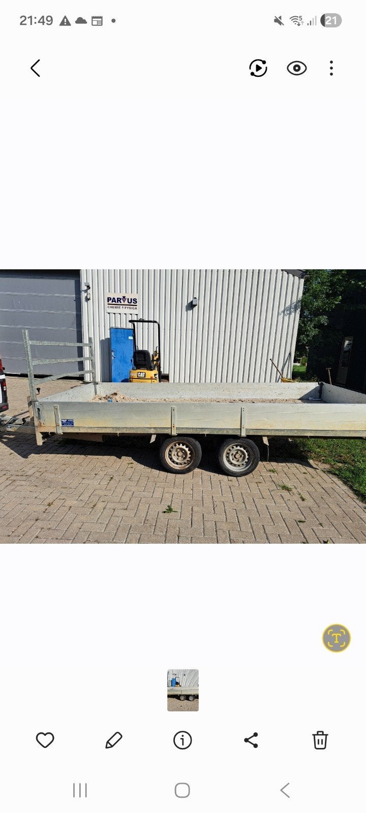 aanhanger met kenteken 4 meter dubbelasser, Ophalen of Verzenden