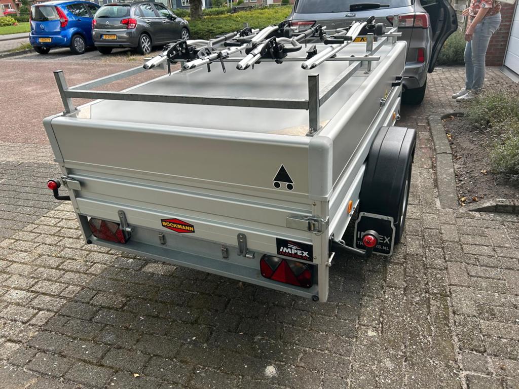 Aluminium bagagewagen 225x125 met fietsendragers, Ophalen of Verzenden, Zo goed als nieuw