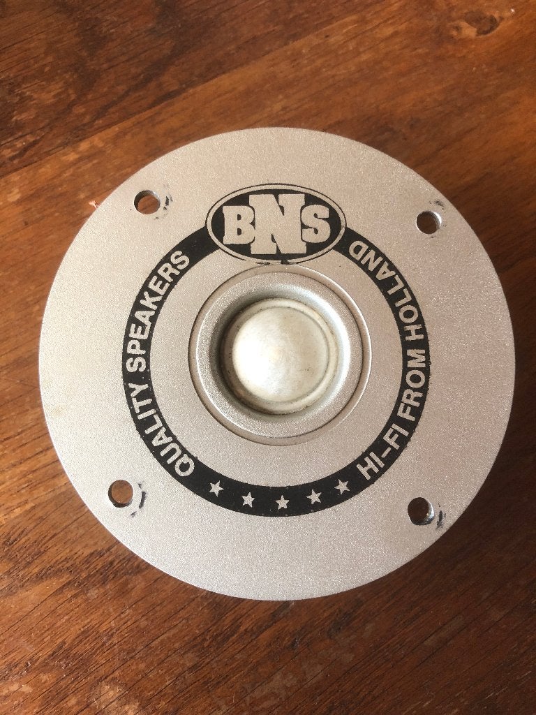 Te Koop: E1n (!) grijze BNS tweeter., Ophalen of Verzenden, Minder dan 60 watt, Overige merken