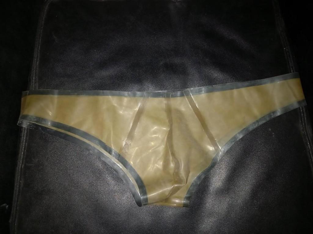 0,5 mm echt latex short slip rubber broek, Ophalen, Nieuw, Latex wear