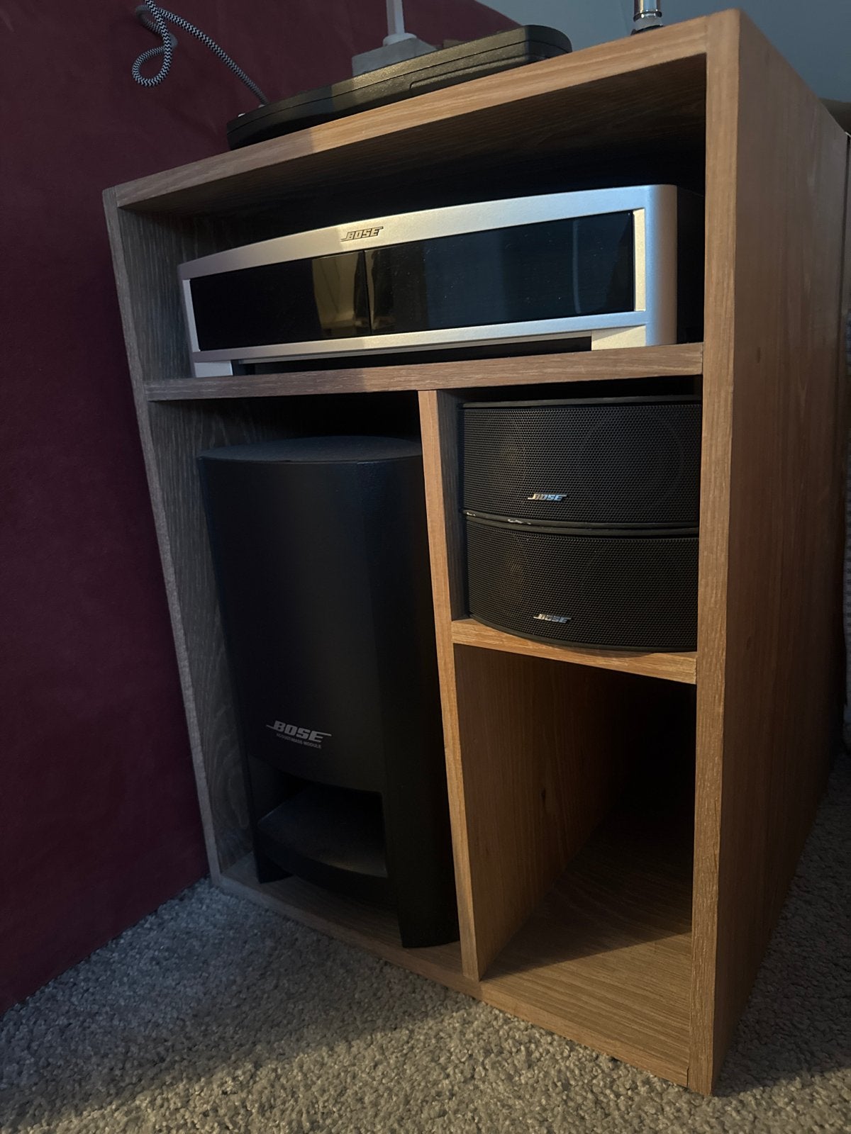 Bose Lifestyle 3-2-1 met kast van barnwood hout, Losse componenten, Zo goed als nieuw, Cd-speler, Ophalen