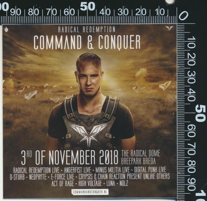 Sticker: Hardcore (71) - Command and Conquer 2018, Ophalen of Verzenden, Zo goed als nieuw, Bedrijf of Vereniging