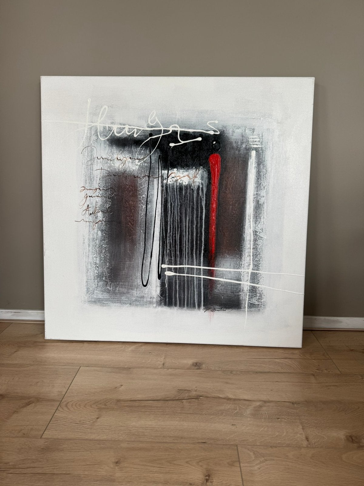 Abstract schilderij, Ophalen
