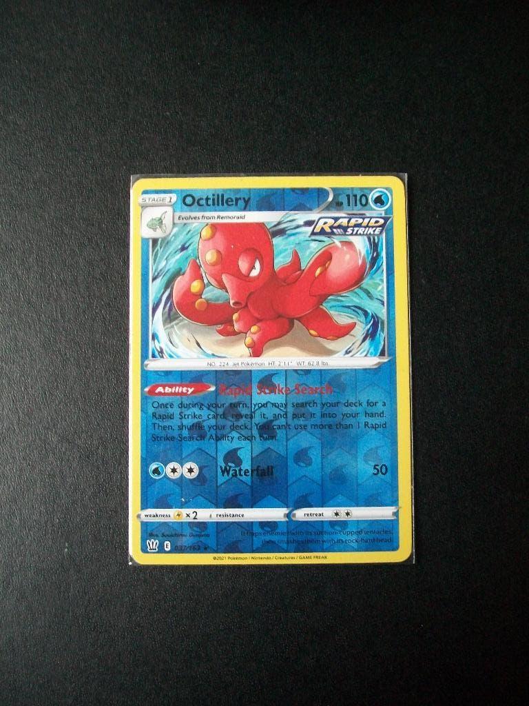 1670: nieuwe pokemonkaart holofoil OCTILLERY HP110 (037/163), Verzenden, Nieuw, Losse kaart, Foil