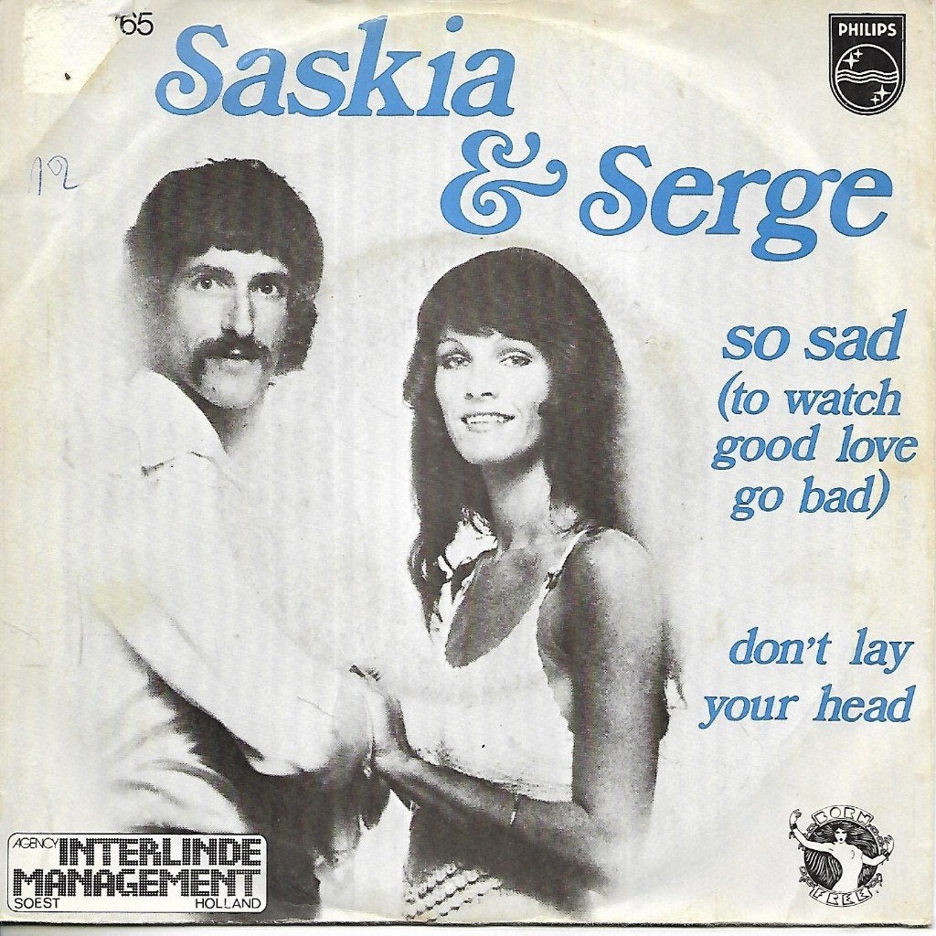 Saskia & Serge - So sad, Cd's en Dvd's, Vinyl Singles, Ophalen of Verzenden, Gebruikt, 7 inch, Pop