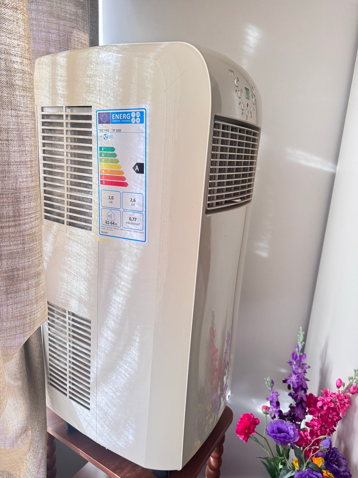 Tectro mobiele airco, Ophalen, Gebruikt, Minder dan 60 m³, 3 snelheden of meer