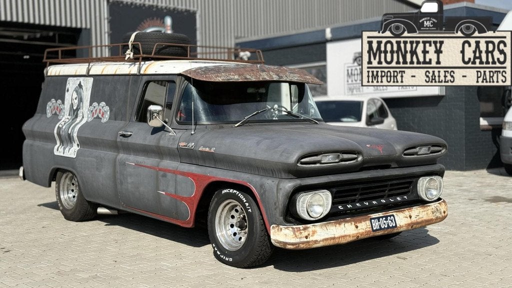 Chevrolet USA C10 V8 Apache panelvan 1962 NL Kenteken, Auto's, Chevrolet, Bedrijf, Te koop, Overige modellen, Lederen bekleding