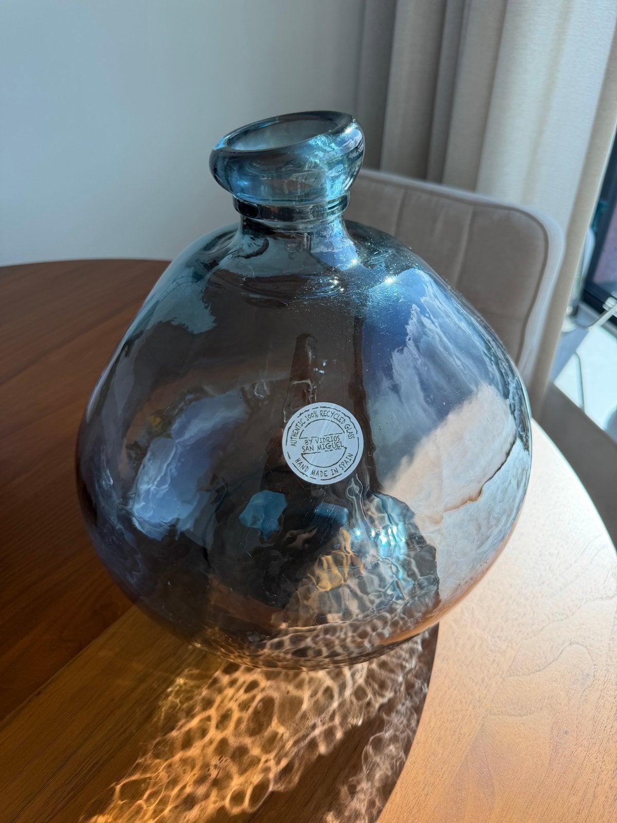 Donkerblauwe Vaas van Gerecycled Glas - San Miguel, Ophalen