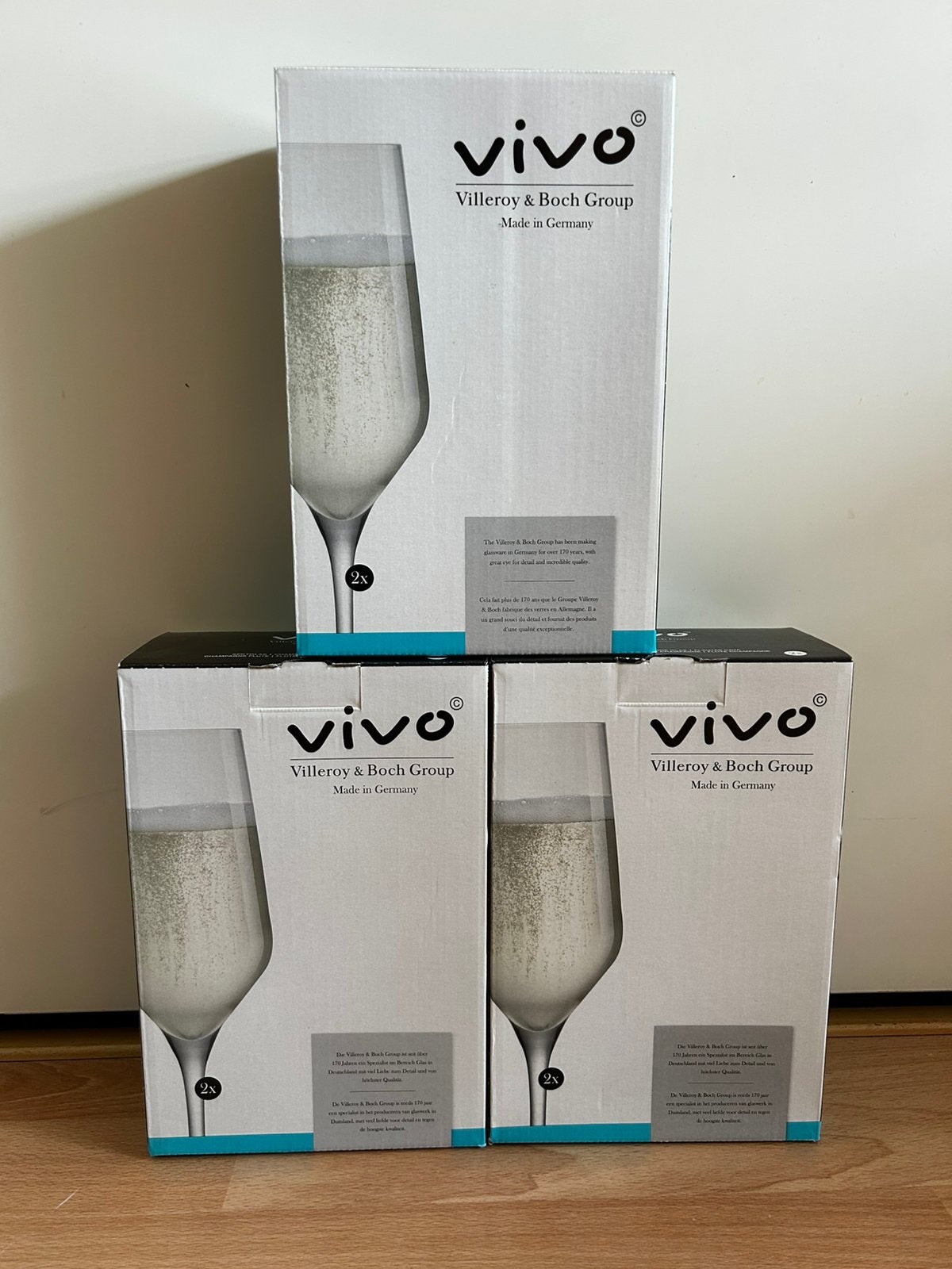 Villeroy & Boch champagne glazen, Huis en Inrichting, Keuken | Servies, Ophalen, Glas of Glazen, Overige stijlen, Glas