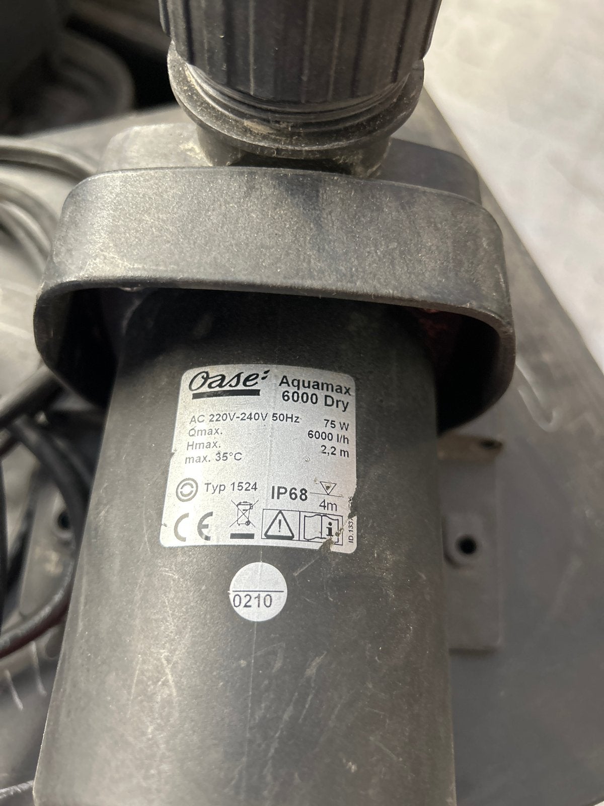 Oase Aquamax 6000 Dry vijverpomp, Ophalen, Gebruikt, Elektrisch, Overige typen