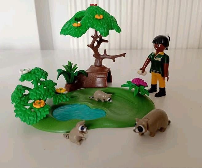 Playmobil Wasbeer Familie met Verzorgster 4205, Ophalen of Verzenden, Gebruikt, Jongen of Meisje