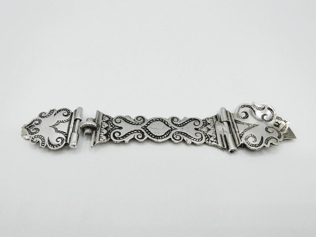 Zilveren bijbelslot, S. Fockenbergh, Utrecht 1740, Verzenden, Zilver