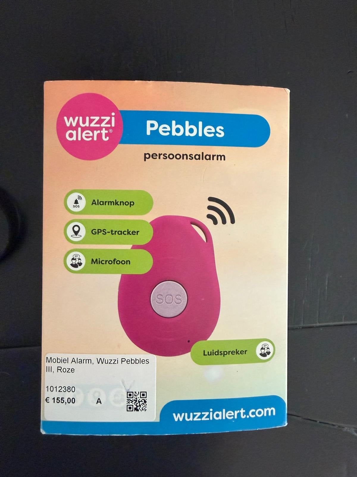 Wuzzi Alert Pebbles Persoonsalarm Roze met GPS-tracker, Ophalen of Verzenden, Zo goed als nieuw
