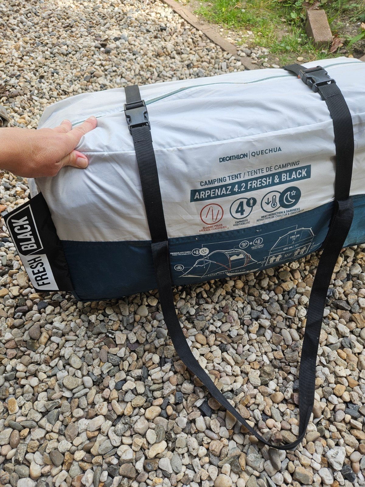 Decathlon Quechua Arpenaz 4.2 Fresh & Black Campingtent, Ophalen of Verzenden, Zo goed als nieuw, Tot en met 4