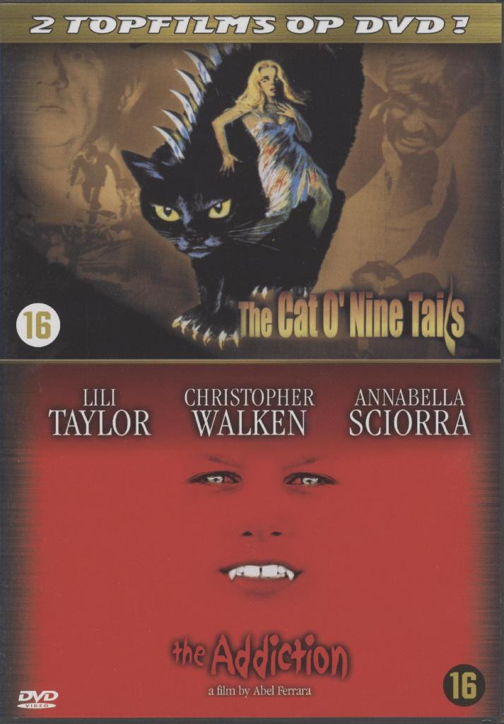 63) 2 films; The Cat O'Nine Tails & The Addiction: Ch Walken, Vanaf 16 jaar, Ophalen of Verzenden, Gebruikt, Vampiers of Zombies