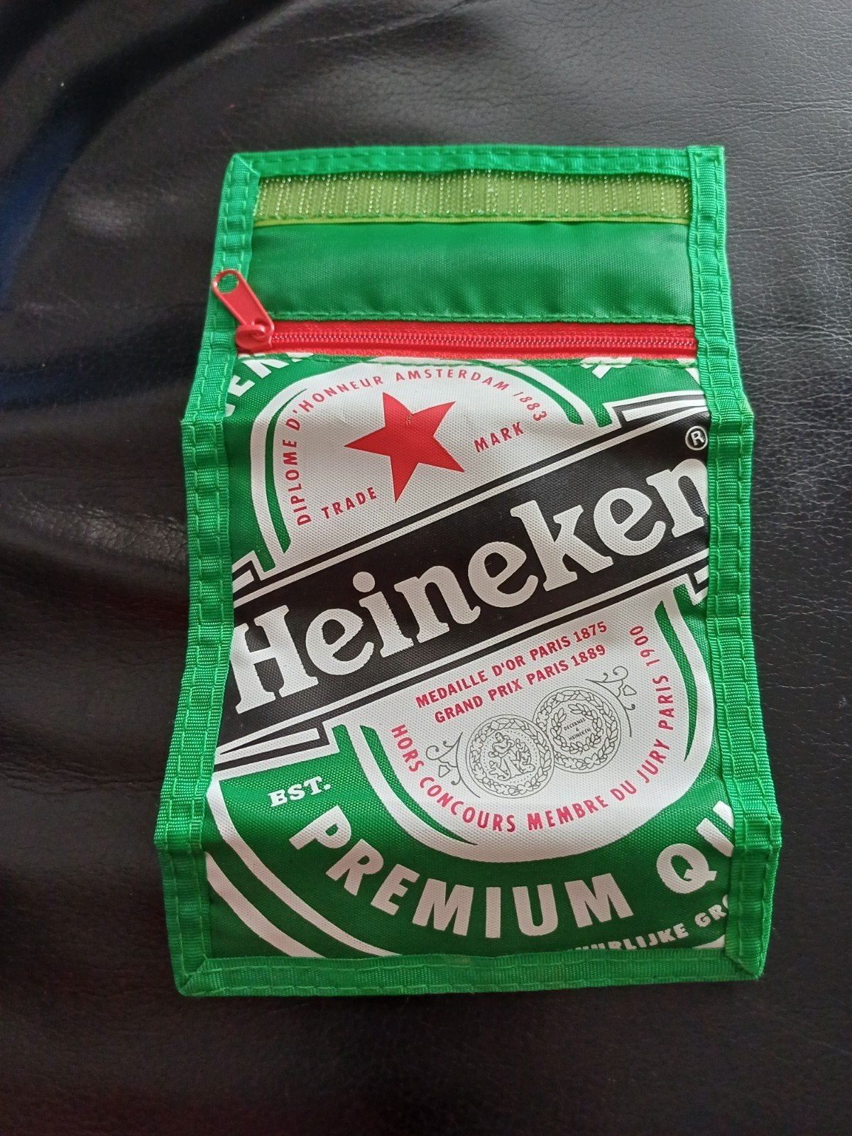 Heineken Portemonnee - Groen met Klittenband en Ritsvak, Ophalen of Verzenden, Nieuw, Groen, Overige merken