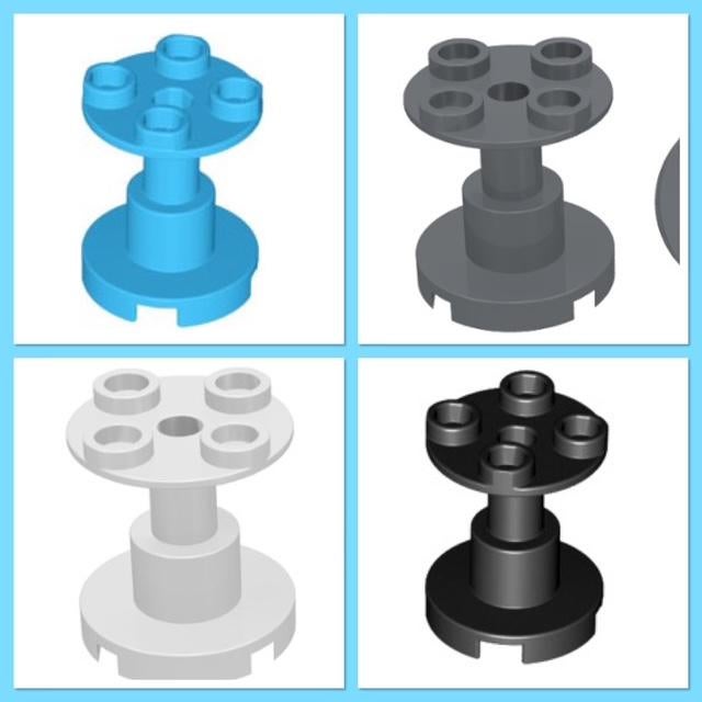 lego steun, support 2x2x2 zwart, wit, donker grijs of blauw, Ophalen of Verzenden, Nieuw, Losse stenen, Lego