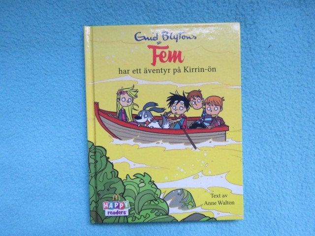Zweeds kinderboekje: Fem har ett äventyr på Kirrin-ön, Ophalen of Verzenden, Zo goed als nieuw, Enid Blyton, Fictie algemeen