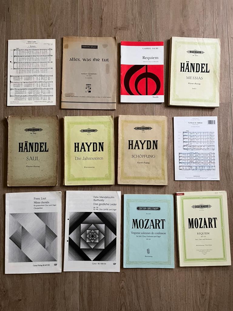 18 vocal scores koor zang boeken, Muziek en Instrumenten, Bladmuziek, Gebruikt, Klassiek, Koor, Ophalen of Verzenden