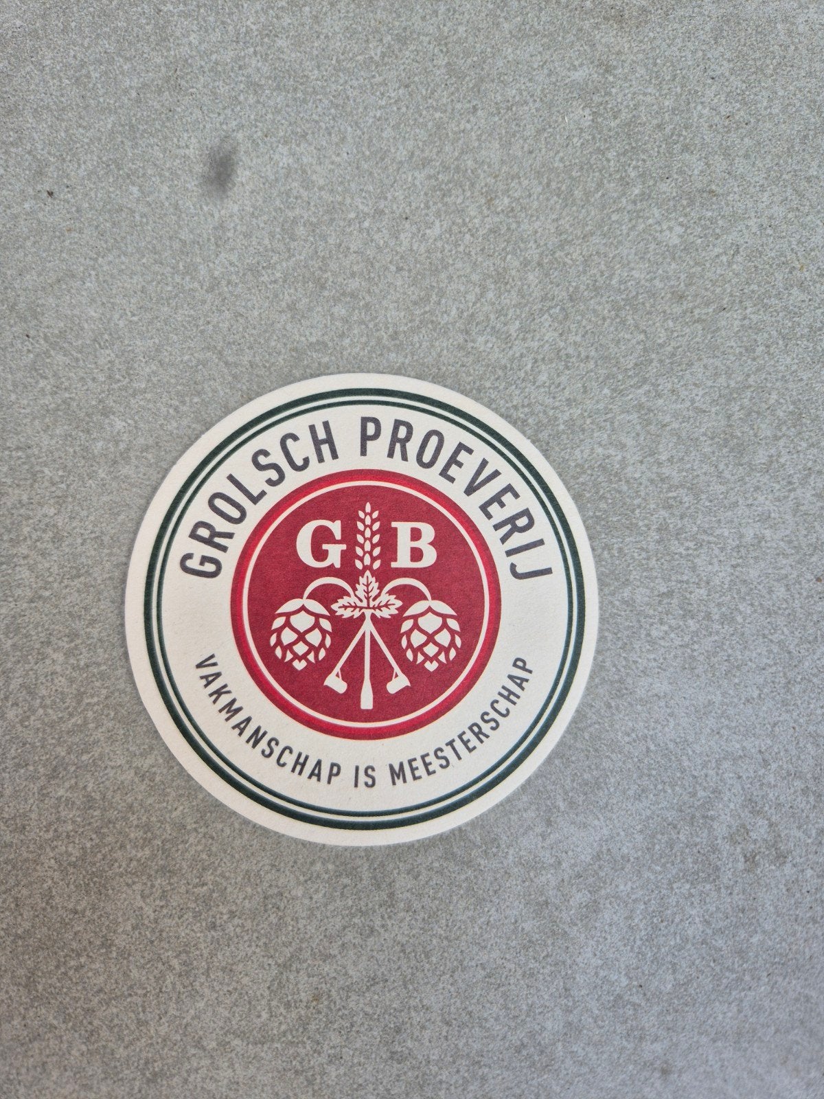 Grolsch (nr6) bierviltje, Verzamelen, Biermerken, Ophalen of Verzenden, Viltje(s), Grolsch