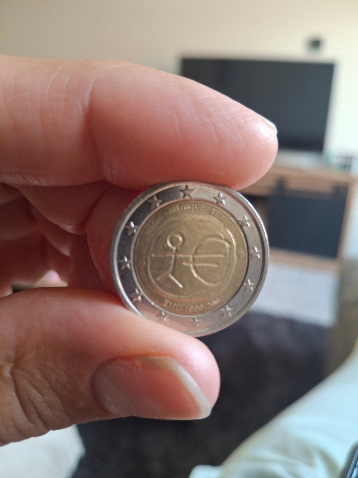 Zeldzame Belgische 2 Euro munt EMU 1999-2009, Ophalen of Verzenden, België, 2 euro, Losse munt