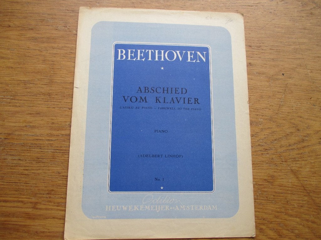 Beethoven - abschied vom klavier - piano, Gebruikt, Klassiek, Ophalen of Verzenden, Artiest of Componist