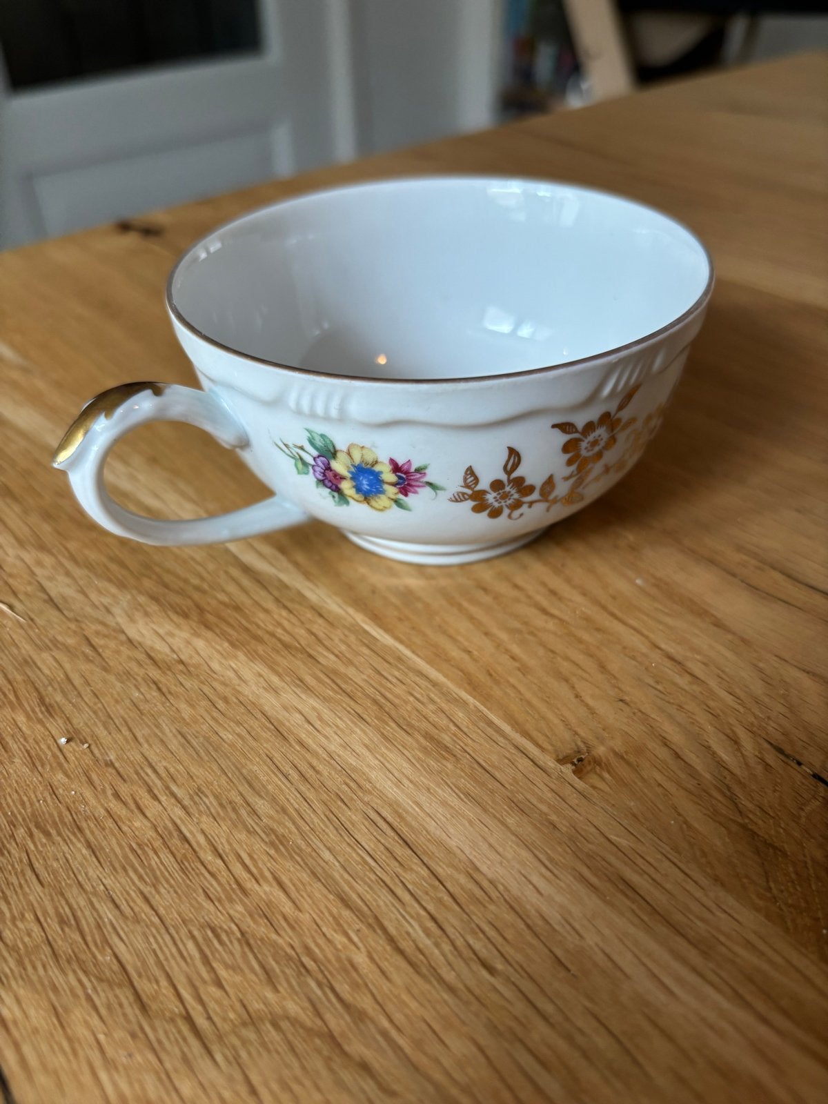 Vintage Bareuther Bavaria Theekopje met Bloemmotief, Ophalen of Verzenden