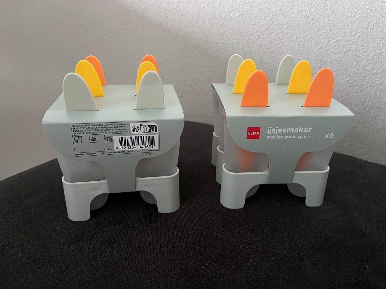 Hema ijsjesmaker - set van 2 voor 12 ijsjes, Overige typen, Kunststof, Nieuw, Ophalen of Verzenden