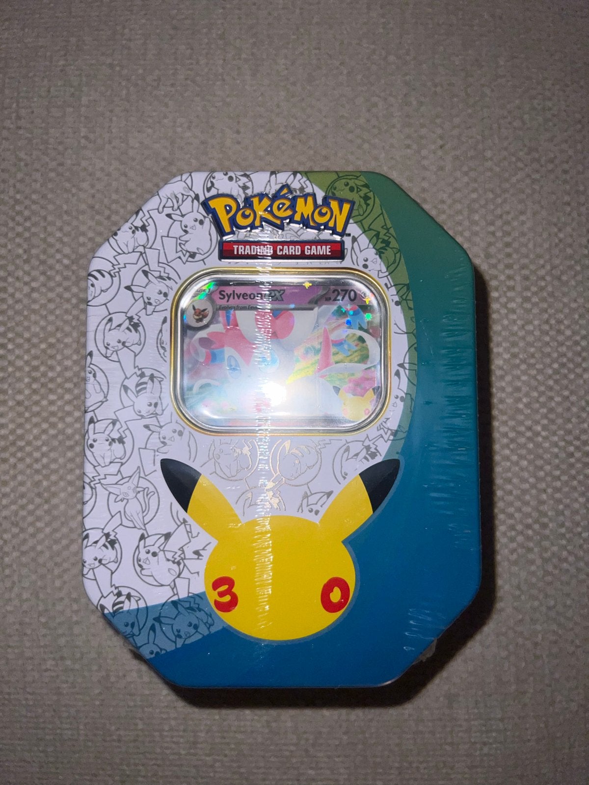 Pokémon TCG: 30th Celebrations Sylveon-EX Mini Tin, Ophalen, Nieuw, Booster, Foil