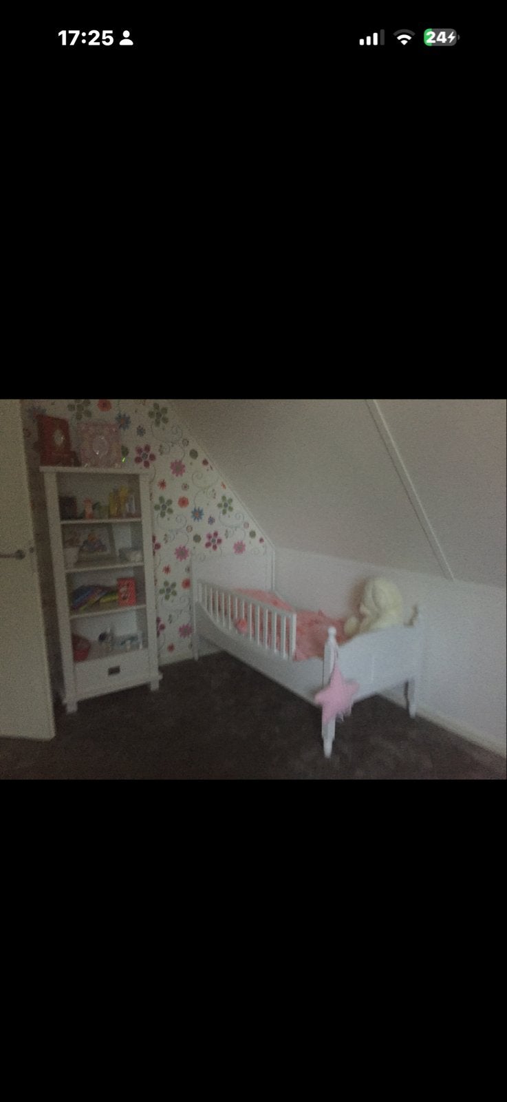 Mooi stevig peuterbed, Ophalen, Gebruikt, 70 tot 85 cm, 140 tot 160 cm