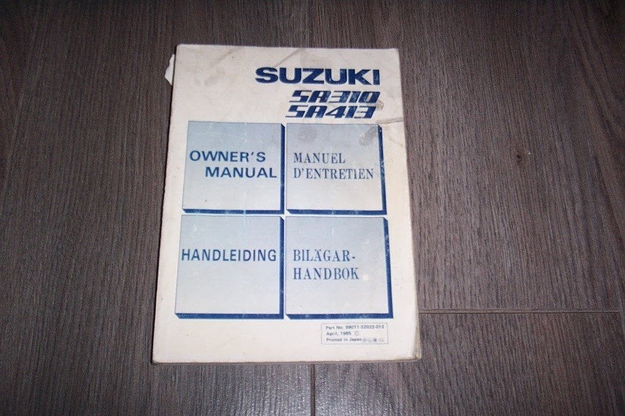 Gebruikershandleiding SUZUKI SWIFT SA310/SA413  1983/1989, Ophalen of Verzenden