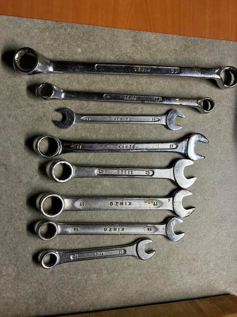 8 stuks kinzo steek en ringsleutels, Ophalen of Verzenden