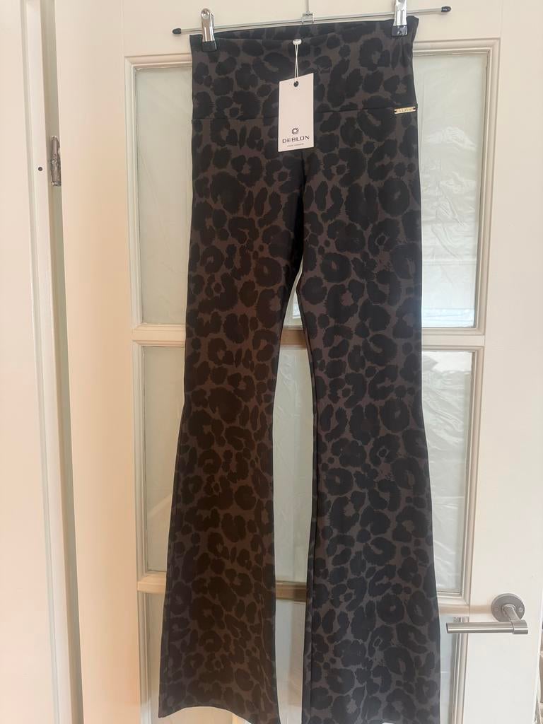 NIEUWE DEBLON Leopard Flare Broek - maat M, Maat 38/40 (M), Bruin, Nieuw, Ophalen of Verzenden