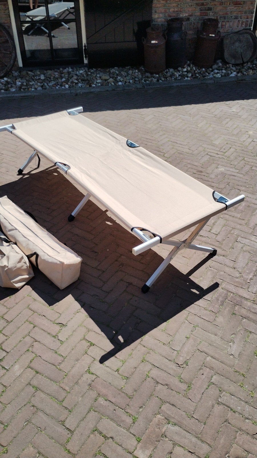 2 Stretcher Campingbedden - ZGAN voor Camping of Tuin, Ophalen, Zo goed als nieuw