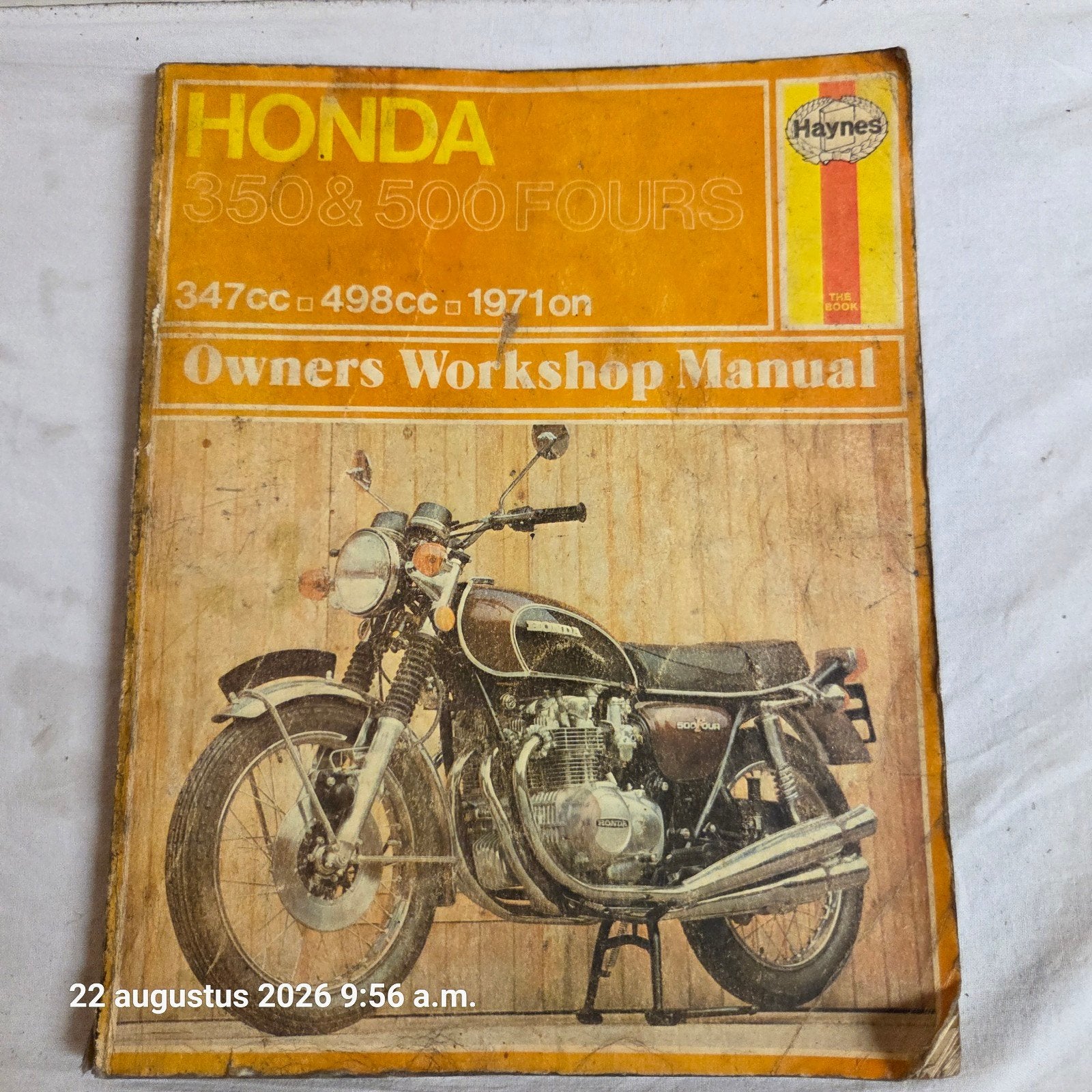 Honda 350 & 500 Fours Owners Workshop Manual Haynes, Ophalen of Verzenden