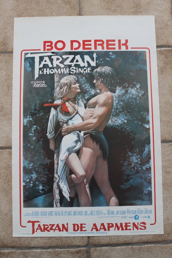 filmaffiche Bo Derek Tarzan The Ape Man filmposter, Rechthoekig Staand, Ophalen of Verzenden, Zo goed als nieuw, A1 t/m A3