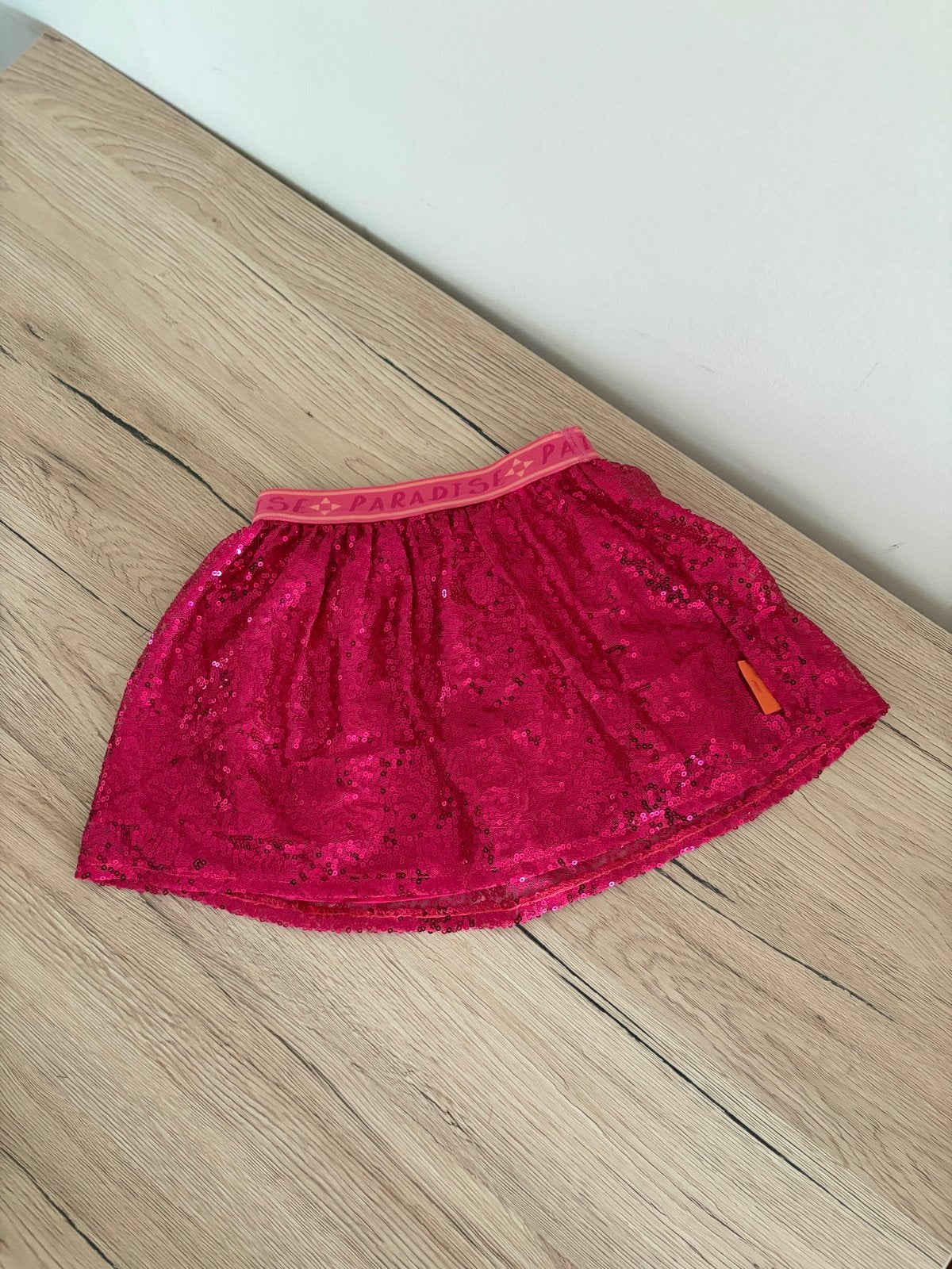 Roze pailletten rokje voor meisjes - Maat 98, Ophalen of Verzenden, Gebruikt, Meisje