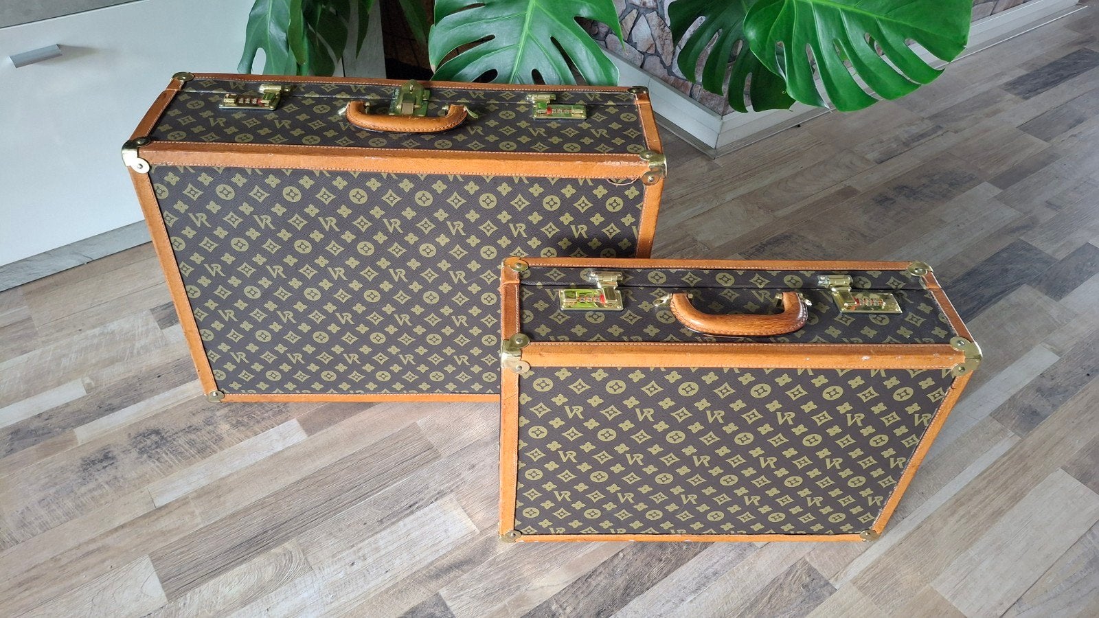 Vintage: Exclusieve VR Diann Koffers/ ca. 1970, Sieraden, Tassen en Uiterlijk, Koffers, Ophalen, Leer, Slot