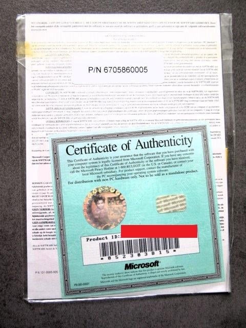Vintage Microsoft Works Certificate of Authenticity handboek, Ophalen of Verzenden