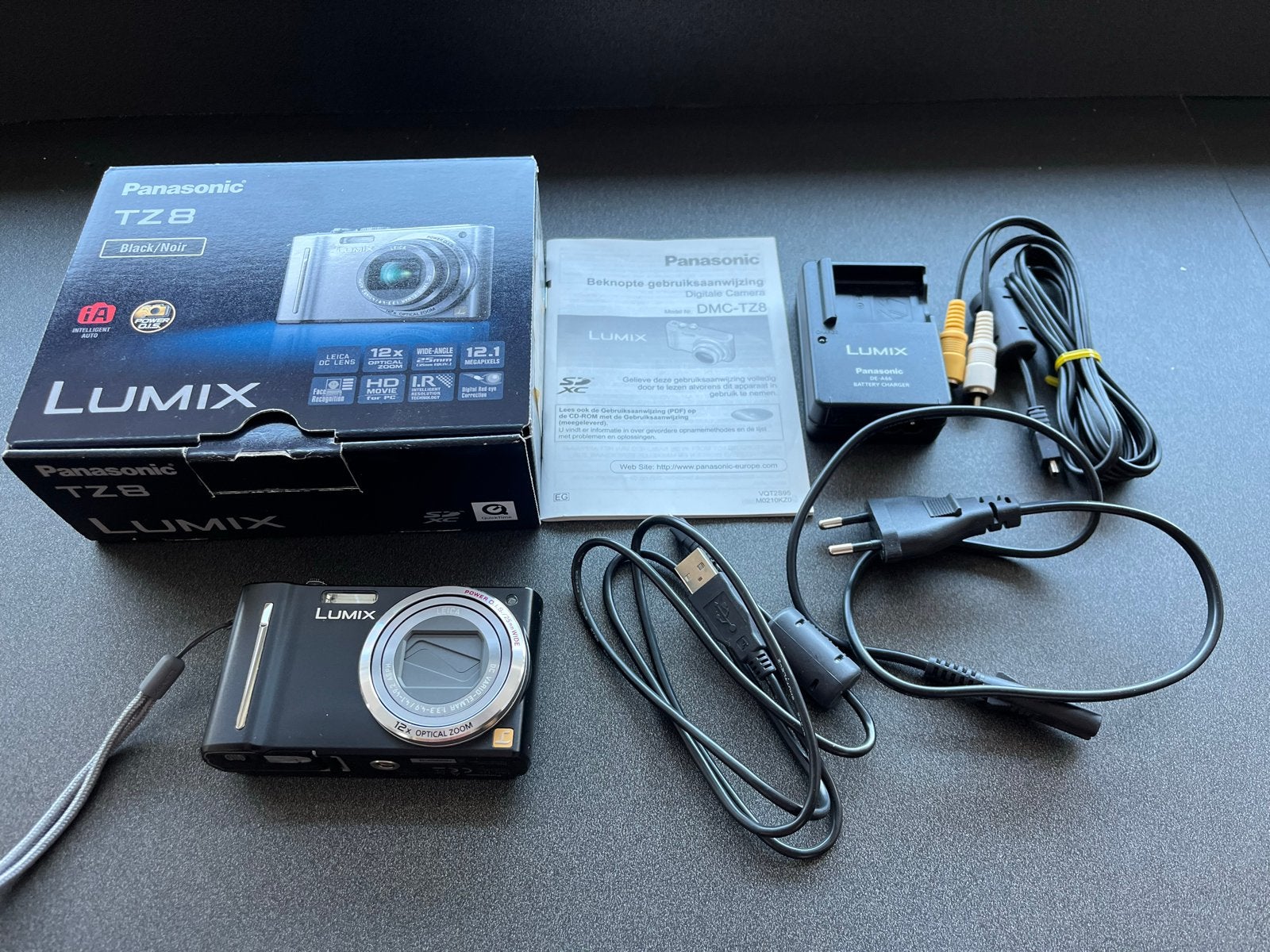 Panasonic Lumix DMC-TZ8 Compactcamera - Zwart, Ophalen, Panasonic, Zo goed als nieuw, Compactcamera