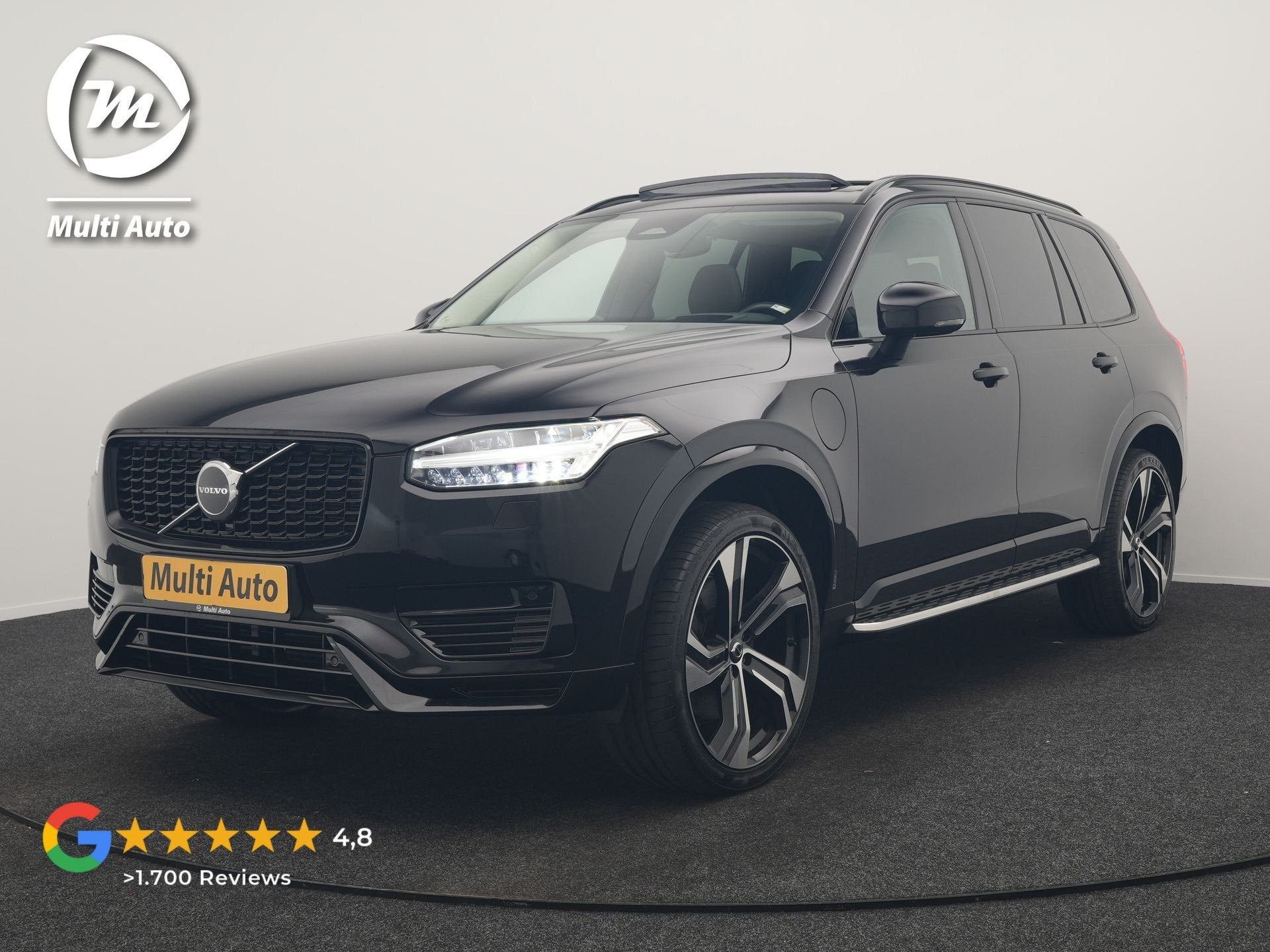 Volvo XC90 T8 Recharge AWD Ultimate Dark 7 Persoons 456pk PH, Adaptive Cruise Control, Gebruikt, Zwart, 4 cilinders