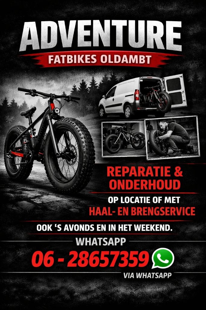 Fatbike Oldambt spoedreparatie onderhd Avond en Weekendhulp!, Snelservice, Fietsreparatie