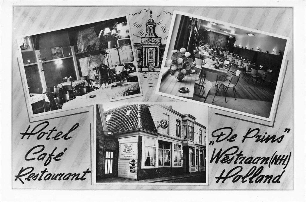 703-454-007 Hotel Cafe Restaurant De Prins Westzaan, Verzenden, Voor 1920, Noord-Holland