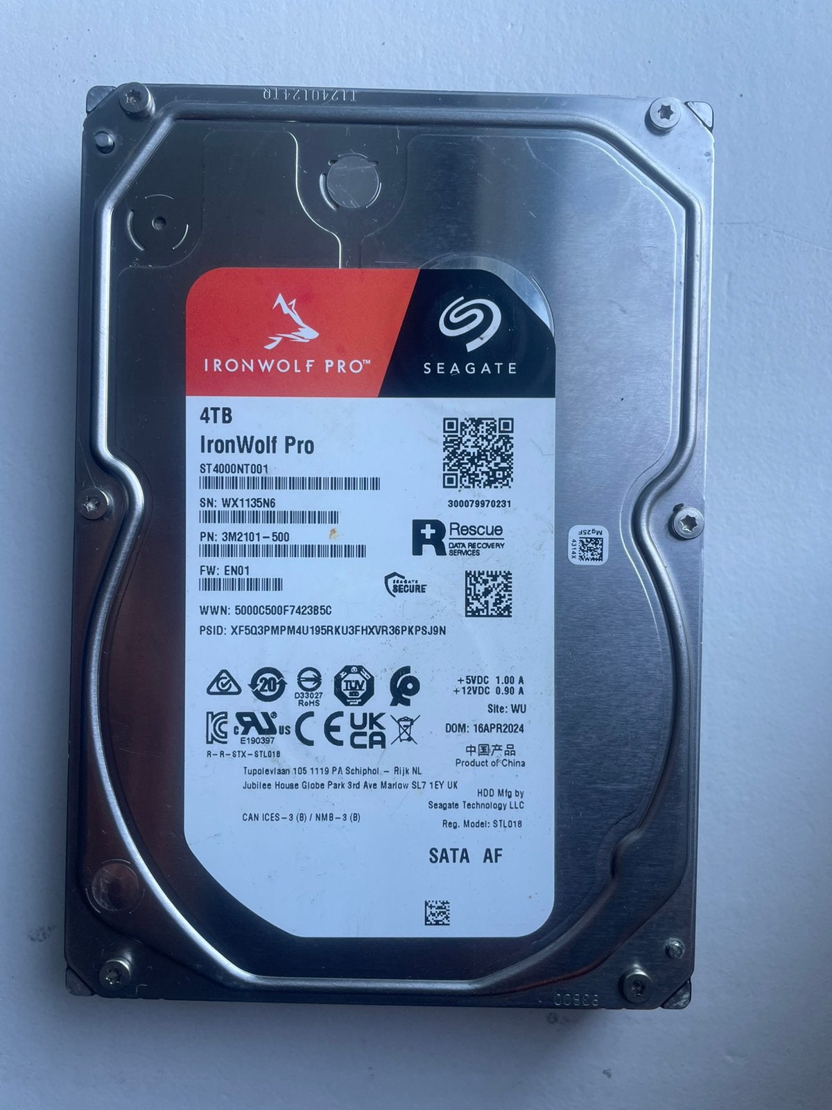 Seagate Iron Wolf PRO 4TB, Ophalen of Verzenden, Gebruikt, Desktop