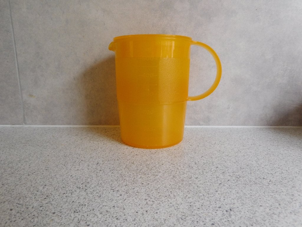 Tupperware Trendy Maatkan 500 ml Oranje, Gebruikt, Met deksel, 500 ml, Beker of Kan