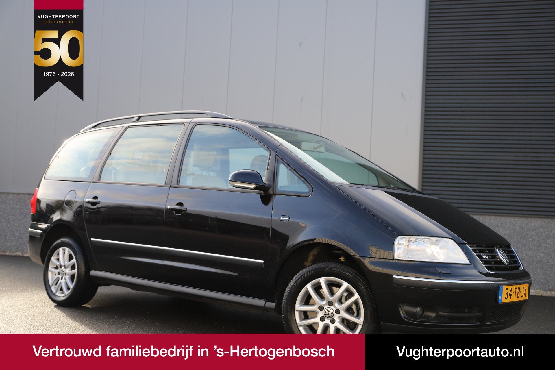Volkswagen Sharan 2.8 V6 /204pk/*Highline*/Automaat/7-Pers/L, Auto's, Automatische klimaatregeling, Gebruikt, 7 stoelen, Zwart