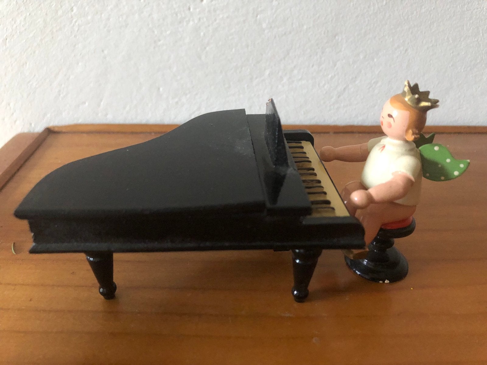 Erzgebirge volkskunst, engel met piano., Ophalen of Verzenden, Zo goed als nieuw