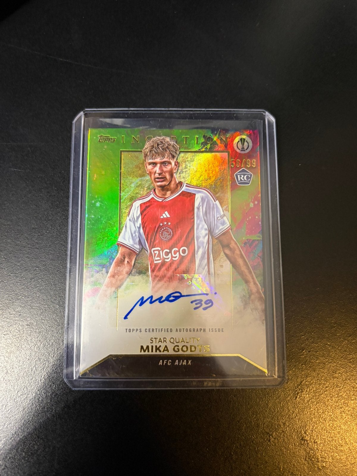 Topps Inception 23-24 Mika Godts /99 Rookie autograph, Ophalen of Verzenden, Nieuw, Plaatje