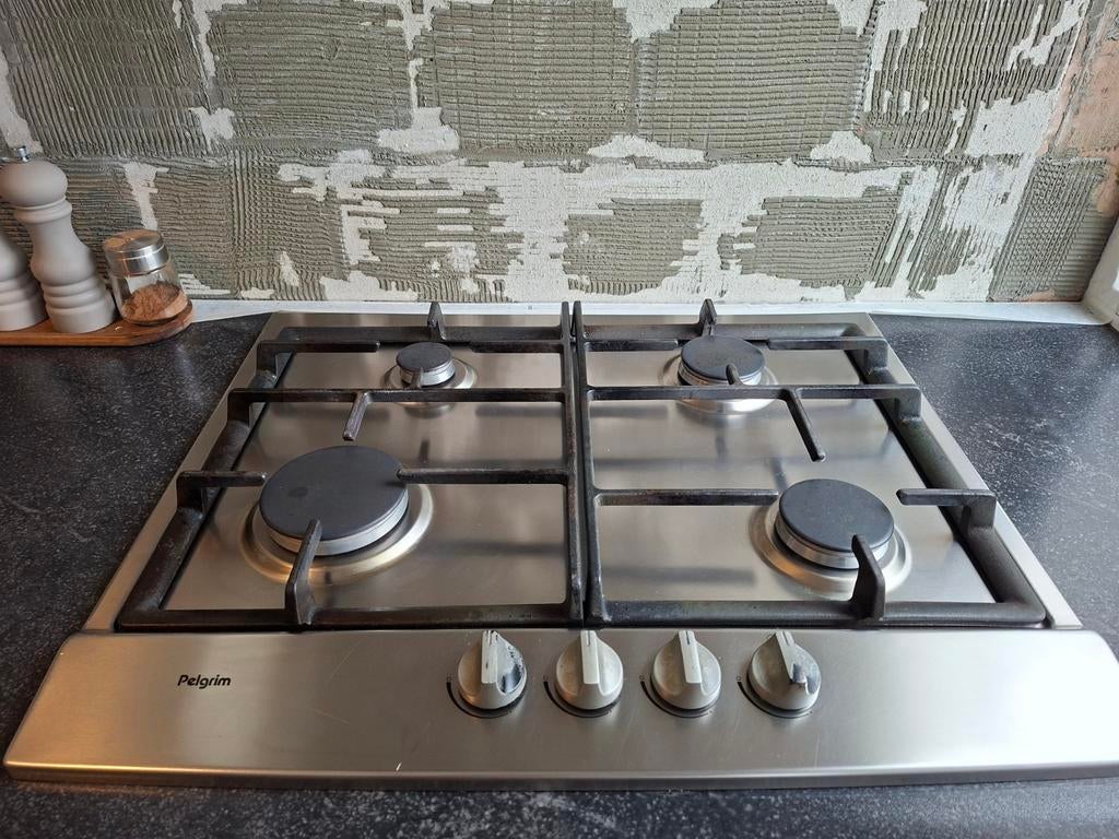Pelgrim Inbouw Gasfornuis - 4 Kookzones, Ophalen, Gebruikt, 4 kookzones, Inbouw